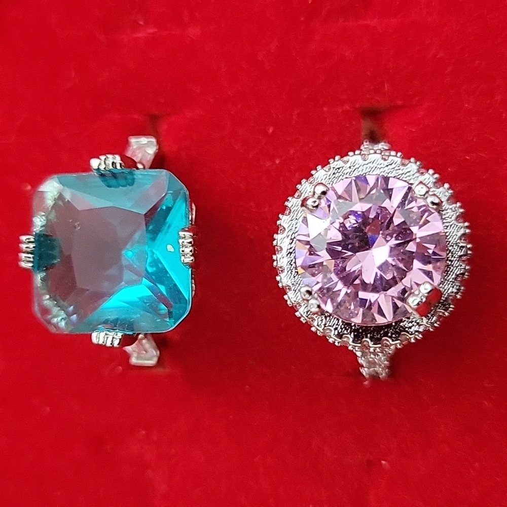 Women's Sterling Silver Ring with Amethyst CZ Stone